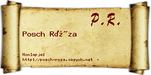 Posch Róza névjegykártya