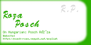 roza posch business card